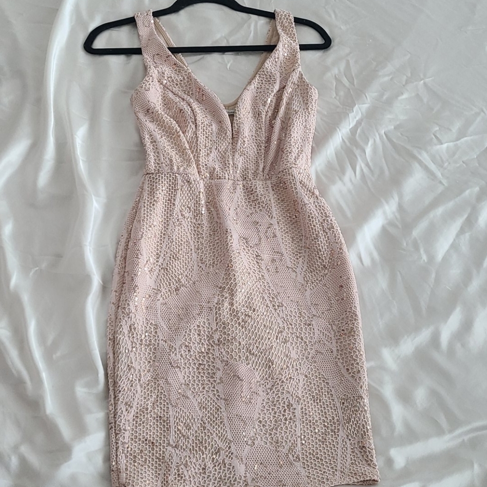 1x worn dress pink bodycon